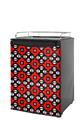 Kegerator Skin - Goth Punk Skulls (fits medium sized dorm fridge and kegerators)