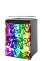 Kegerator Skin - Rainbow Graffiti (fits medium sized dorm fridge and kegerators)