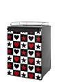 Kegerator Skin - Hearts and Stars (fits medium sized dorm fridge and kegerators)