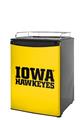 Kegerator Skin - Iowa Hawkeyes 01 Black on Gold (fits medium sized dorm fridge and kegerators)