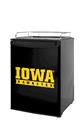 Kegerator Skin - Iowa Hawkeyes 03 Black on Gold (fits medium sized dorm fridge and kegerators)