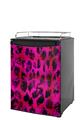 Kegerator Skin - Pink Distressed Leopard (fits medium sized dorm fridge and kegerators)