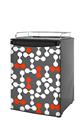 Kegerator Skin - Locknodes 04 Red (fits medium sized dorm fridge and kegerators)