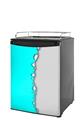 Kegerator Skin - Ripped Colors Neon Teal Gray (fits medium sized dorm fridge and kegerators)