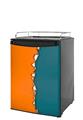 Kegerator Skin - Ripped Colors Orange Seafoam Green (fits medium sized dorm fridge and kegerators)