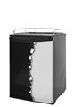 Kegerator Skin - Ripped Colors Black Gray (fits medium sized dorm fridge and kegerators)