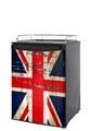 Kegerator Skin - Painted Faded and Cracked Union Jack British Flag (fits medium sized dorm fridge and kegerators)