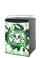 Kegerator Skin - Cartoon Skull Green (fits medium sized dorm fridge and kegerators)