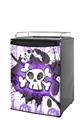 Kegerator Skin - Cartoon Skull Purple (fits medium sized dorm fridge and kegerators)
