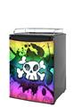 Kegerator Skin - Cartoon Skull Rainbow (fits medium sized dorm fridge and kegerators)