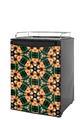 Kegerator Skin - Floral Pattern Orange (fits medium sized dorm fridge and kegerators)