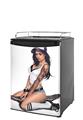 Kegerator Skin - Boarder Girl 14b (fits medium sized dorm fridge and kegerators)