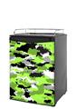 Kegerator Skin - WraptorCamo Digital Camo Neon Green (fits medium sized dorm fridge and kegerators)