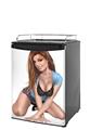 Kegerator Skin - Cleavage Sexy Pinup Girl (fits medium sized dorm fridge and kegerators)