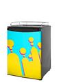 Kegerator Skin - Drip Yellow Teal Pink (fits medium sized dorm fridge and kegerators)