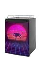 Kegerator Skin - Synth Beach (fits medium sized dorm fridge and kegerators)