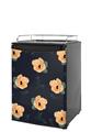 Kegerator Skin - Poppy Orange Navy (fits medium sized dorm fridge and kegerators)