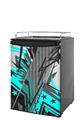 Kegerator Skin - Baja 0032 Neon Teal (fits medium sized dorm fridge and kegerators)