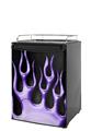 Kegerator Skin - Metal Flames Purple (fits medium sized dorm fridge and kegerators)