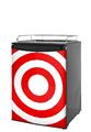 Kegerator Skin - Bullseye Red and White (fits medium sized dorm fridge and kegerators)