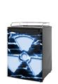 Kegerator Skin - Radioactive Blue (fits medium sized dorm fridge and kegerators)