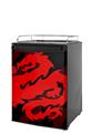 Kegerator Skin - Oriental Dragon Red on Black (fits medium sized dorm fridge and kegerators)