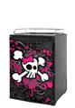 Kegerator Skin - Girly Skull Bones (fits medium sized dorm fridge and kegerators)