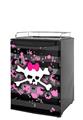 Kegerator Skin - Pink Bow Skull (fits medium sized dorm fridge and kegerators)