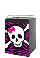 Kegerator Skin - Pink Zebra Skull (fits medium sized dorm fridge and kegerators)