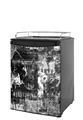 Kegerator Skin - Graffiti Grunge Skull (fits medium sized dorm fridge and kegerators)