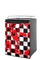Kegerator Skin - Checkerboard Splatter (fits medium sized dorm fridge and kegerators)