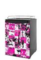 Kegerator Skin - Pink Graffiti (fits medium sized dorm fridge and kegerators)