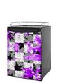 Kegerator Skin - Purple Checker Skull Splatter (fits medium sized dorm fridge and kegerators)