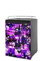 Kegerator Skin - Purple Graffiti (fits medium sized dorm fridge and kegerators)
