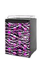 Kegerator Skin - Zebra Pink Skulls (fits medium sized dorm fridge and kegerators)