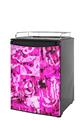 Kegerator Skin - Pink Plaid Graffiti (fits medium sized dorm fridge and kegerators)