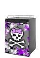 Kegerator Skin - Purple Princess Skull (fits medium sized dorm fridge and kegerators)