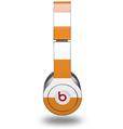 WraptorSkinz Skin Decal Wrap compatible with Beats Solo HD (Original) Psycho Stripes Orange and White (HEADPHONES NOT INCLUDED)