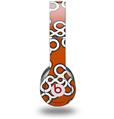 WraptorSkinz Skin Decal Wrap compatible with Beats Solo HD (Original) Locknodes 03 Burnt Orange (HEADPHONES NOT INCLUDED)