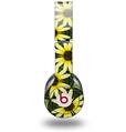 WraptorSkinz Skin Decal Wrap compatible with Beats Solo HD (Original) Daisies Yellow (HEADPHONES NOT INCLUDED)