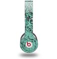 WraptorSkinz Skin Decal Wrap compatible with Beats Solo HD (Original) Folder Doodles Seafoam Green (HEADPHONES NOT INCLUDED)