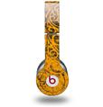 WraptorSkinz Skin Decal Wrap compatible with Beats Solo HD (Original) Folder Doodles Orange (HEADPHONES NOT INCLUDED)