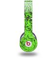 WraptorSkinz Skin Decal Wrap compatible with Beats Solo HD (Original) Folder Doodles Neon Green (HEADPHONES NOT INCLUDED)