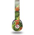 WraptorSkinz Skin Decal Wrap compatible with Beats Solo HD (Original) Famingos and Flowers Sage Green (HEADPHONES NOT INCLUDED)