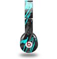 WraptorSkinz Skin Decal Wrap compatible with Beats Solo HD (Original) Baja 0014 Neon Teal (HEADPHONES NOT INCLUDED)