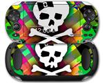 Rainbow Plaid Skull - Decal Style Skin fits Sony PS Vita