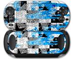 Checker Skull Splatter Blue - Decal Style Skin fits Sony PS Vita