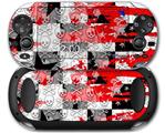 Checker Skull Splatter Red - Decal Style Skin fits Sony PS Vita