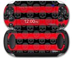Skull Stripes Red - Decal Style Skin fits Sony PS Vita