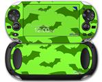 Deathrock Bats Green - Decal Style Skin fits Sony PS Vita